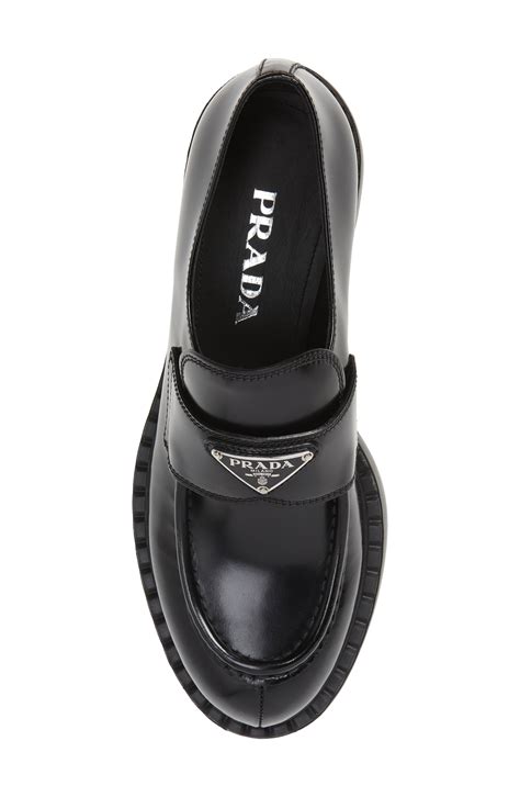 prada spazzolato loafers|prada loafers women.